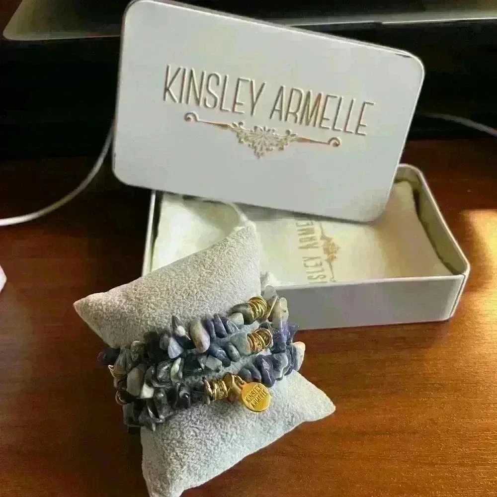 Kinsley Armelle indigo cluster bracelet set.
